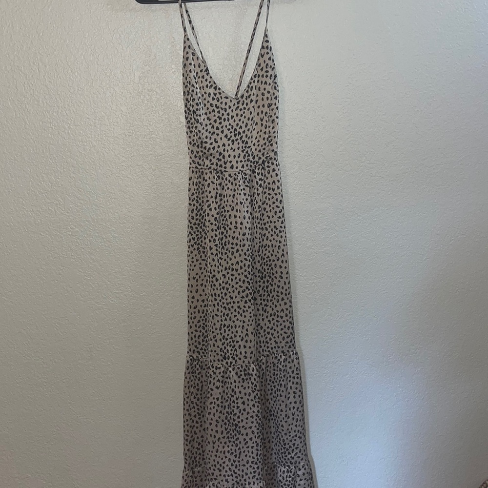 Womens Med zaful cheetah print long summer dress